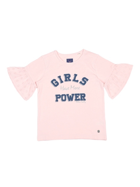 Allen Solly Junior Girls Pink Printed Top