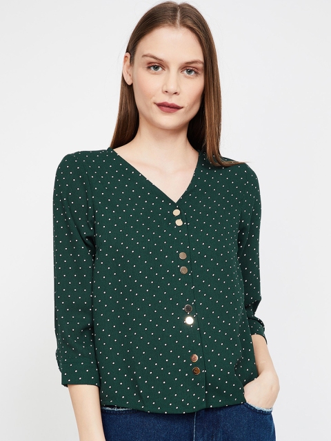Bossini Women Green Printed A-Line Top