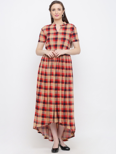 Indian Virasat Women Multicoloured Checked Maxi Dress, Multi
