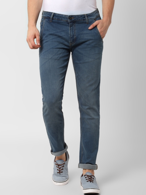 Peter England Casuals Men Blue Slim Fit Mid-Rise Clean Look Jeans