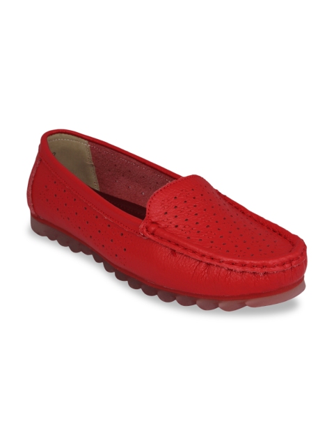 pelle albero Women Red Loafers