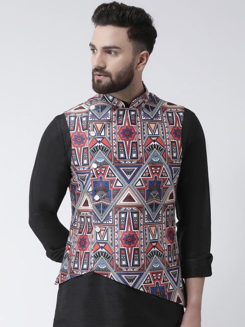 I Know Men Multi Printed Nehru Jacket
