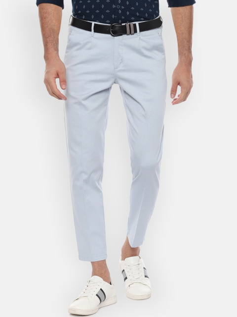 Allen Solly Men Grey Slim Fit Solid Chinos
