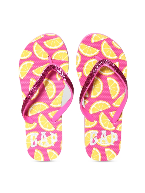 GAP Girls Pink Embellished Thong Flip-Flops