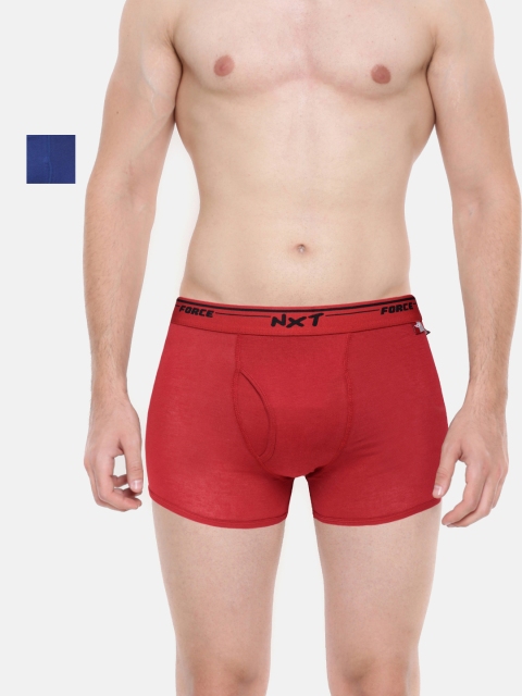 Force NXT Men Pack of 2 Solid Assorted Trunks MNFF-134-PO2, Blue
