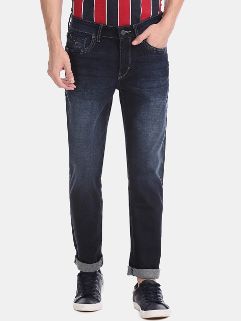 Flying Machine Men Blue Slim Fit Mid-Rise Clean Look Stretchable Jeans