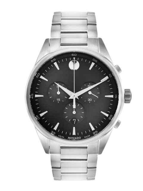 MOVADO Men Black Stratus Swiss Made Analogue Watch 607247