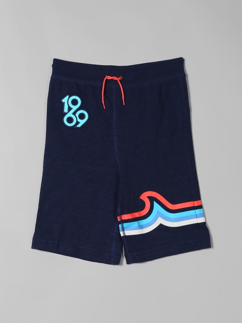 GAP Boys Blue Printed Regular Fit Regular Shorts