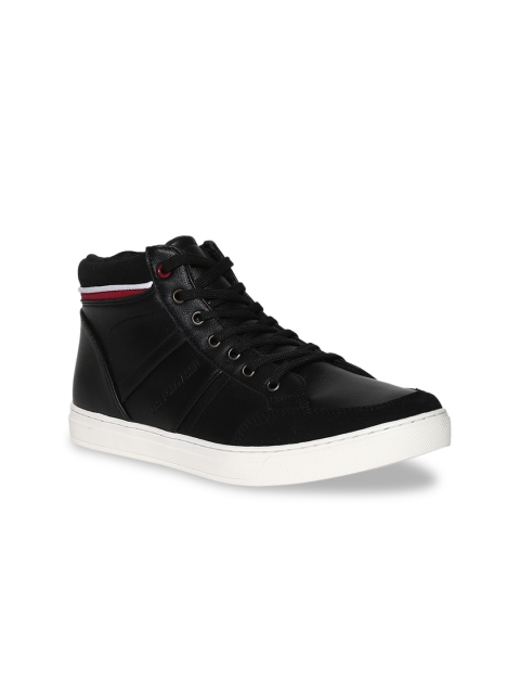 U.S. Polo Assn. Men Black Solid ALVENA Mid-Top Sneakers