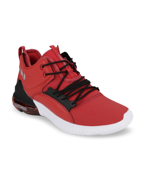 Campus Men Red Mesh STEEL Mid-Top Running Shoes