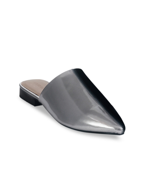 London Rag Women Grey Solid Mules