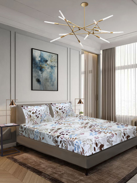 Aura Multicoloured Floral 150 TC Polyester 1 Queen Bedsheet with 2 Pillow Covers, Multi
Aura Multicoloured Floral 150 TC Polyester 1 Queen Bedsheet with 2 Pillow Covers, Multi