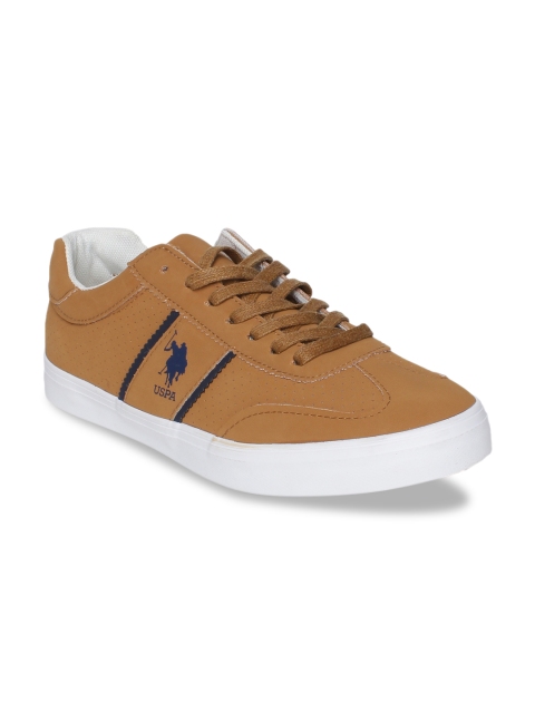 U.S. Polo Assn. Men Beige Lancy Sneakers