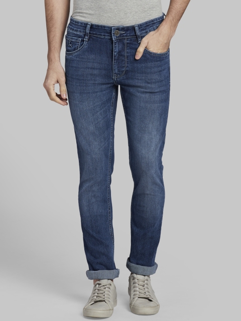 Parx Men Blue Slim Fit Mid-Rise Clean Look Stretchable Jeans