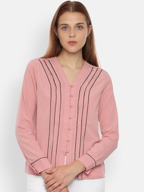 Van Heusen Woman Pink Striped Top