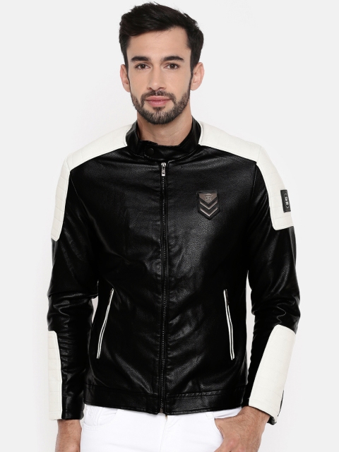 The Indian Garage Co Men Black Solid Insulator Jacket