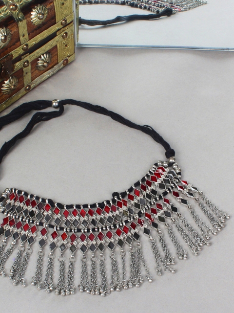 Crunchy Fashion Oxidised Silver-Plated Necklace