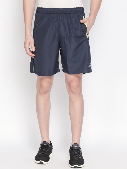 FiTZ Men Navy Blue Solid Regular Fit Regular Shorts