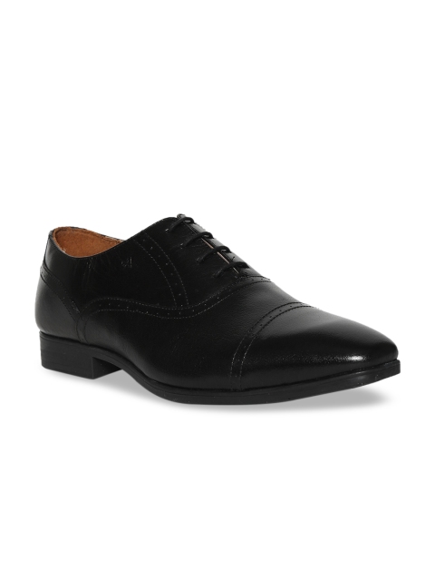 Arrow Men Black Leather Derbys