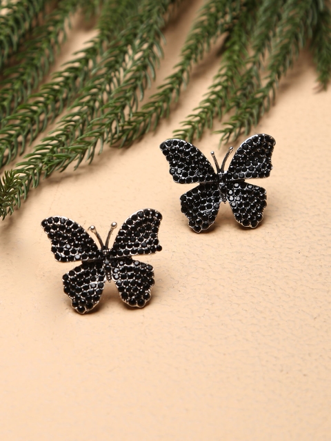 Mali Fionna Black Contemporary Studs