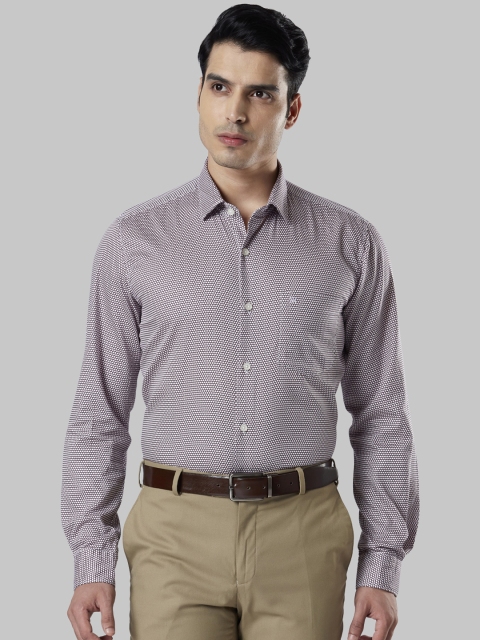 Raymond Men White Regular Fit Printed Casual Shirt