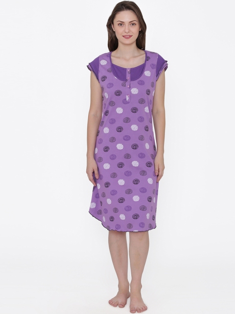 Private Lives Lavender Printed Nightdress
