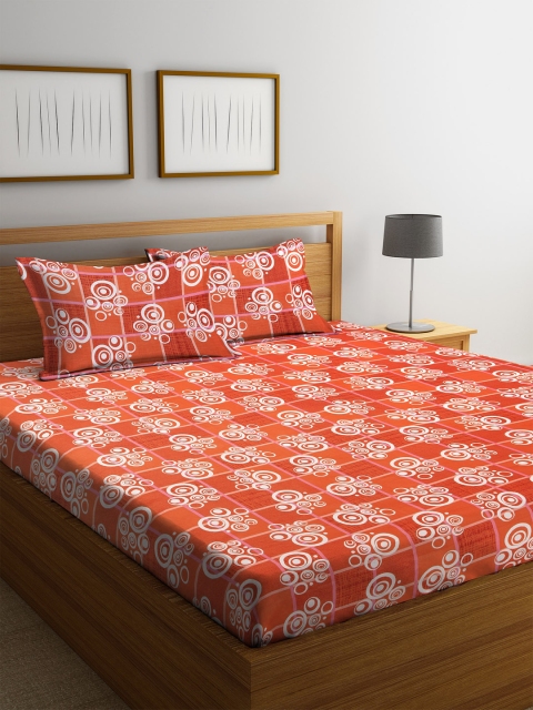 Home Sizzler Rust Orange Geometric 140 TC Cotton 1 Queen Bedsheet with 2 Pillow Covers
Home Sizzler Rust Orange Geometric 140 TC Cotton 1 Queen Bedsheet with 2 Pillow Covers