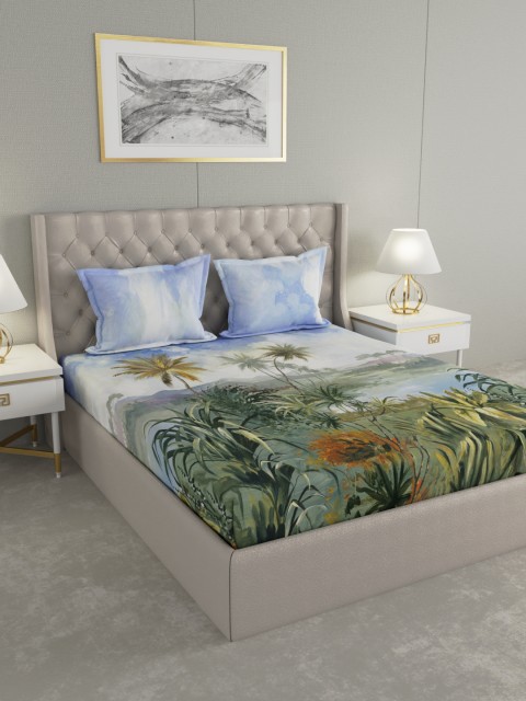 GM Multicoloured Floral 180 TC Cotton 1 Extra Large Bedsheet with 2 Pillow Covers, Multi
GM Multicoloured Floral 180 TC Cotton 1 Extra Large Bedsheet with 2 Pillow Covers, Multi