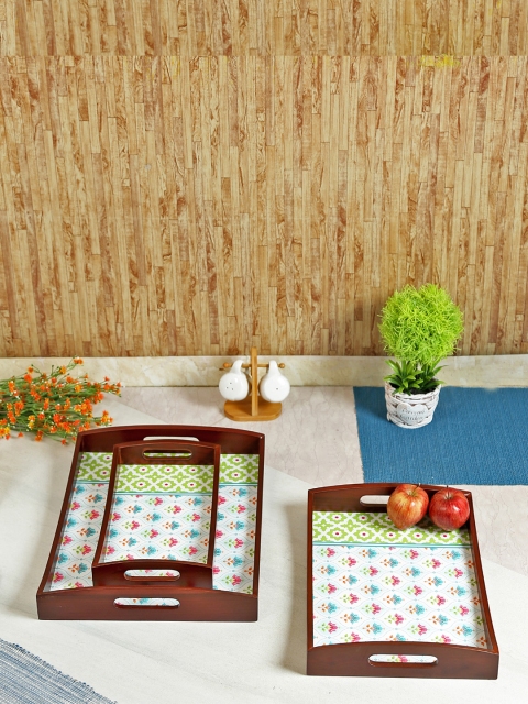 Reinvention Factory Set of Three Multicoloured Rectangle Printed Serving Trays, Multi
Reinvention Factory Set of Three Multicoloured Rectangle Printed Serving Trays, Multi