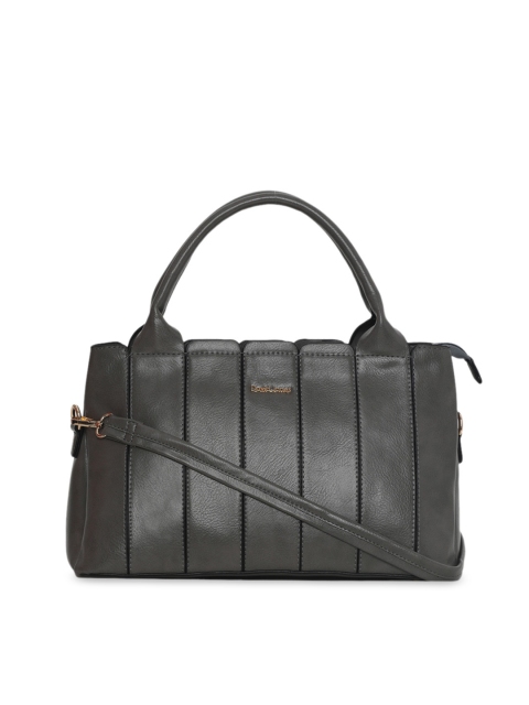 David Jones Grey Textured Handheld Bag