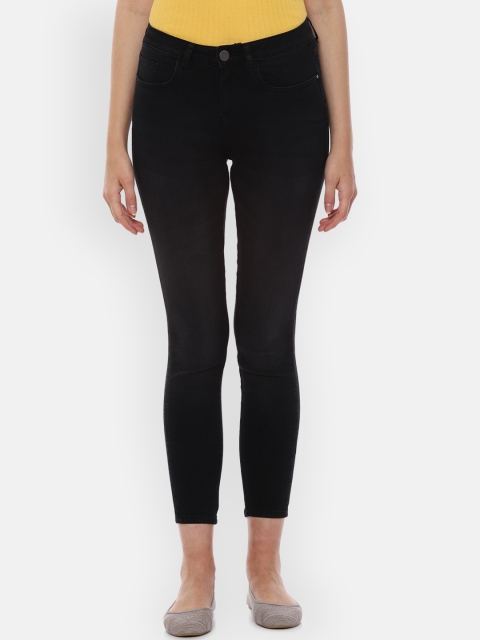 Van Heusen Woman Black Skinny Fit Mid-Rise Clean Look Stretchable Jeans