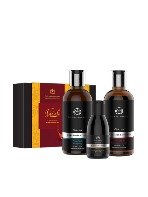 THE MAN COMPANY Men Detox Diwali Gift Grooming Kit, Black