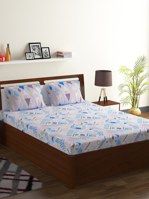 BOMBAY DYEING Blue & Grey Abstract 104 TC Cotton 1 Queen Bedsheet with 2 Pillow Covers
BOMBAY DYEING Blue & Grey Abstract 104 TC Cotton 1 Queen Bedsheet with 2 Pillow Covers