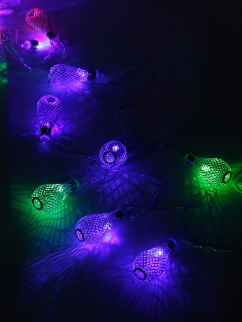 TAYHAA Multicoloured Bulb Shaped Colourful Nirvana String Lights, Multi
