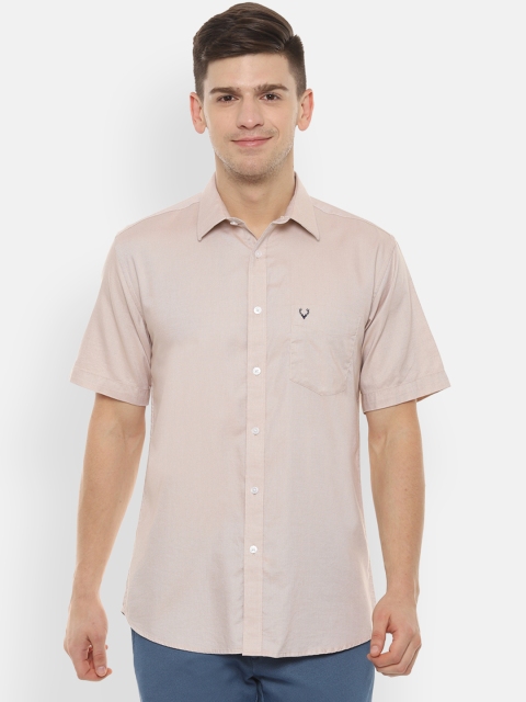 Allen Solly Men Beige Slim Fit Self Design Casual Shirt