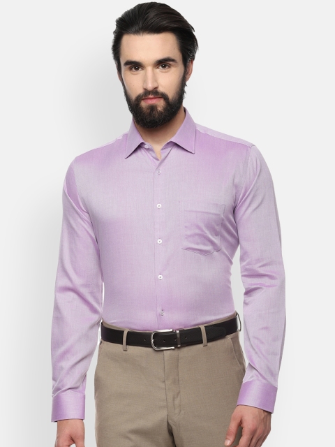 Van Heusen Men Purple Slim Fit Solid Formal Shirt