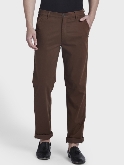 ColorPlus Men Khaki Regular Fit Solid Chinos