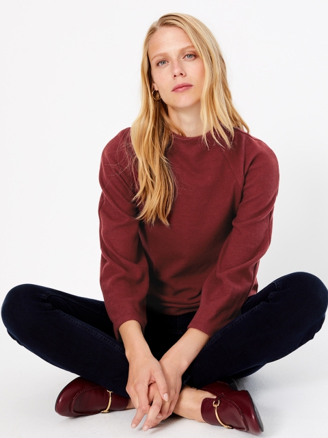 Marks & Spencer Women Burgundy Solid Top