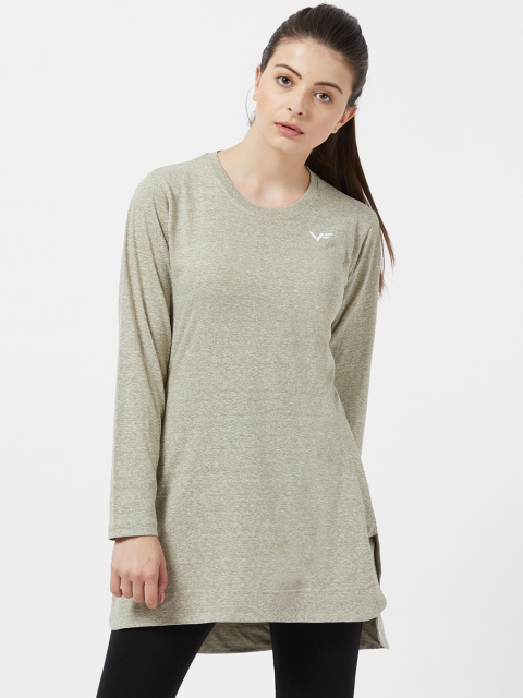 Vero Forza Women Beige Solid Round Neck T-shirt