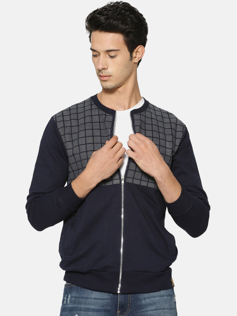 Campus Sutra Men Navy Blue & Grey Checked Jacket
Campus Sutra Men Navy Blue & Grey Checked Jacket