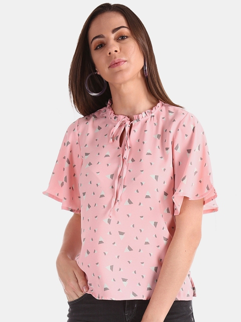 ELLE Women Pink Printed Top