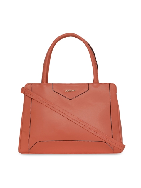 David Jones Orange Solid Shoulder Bag