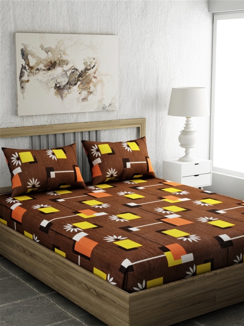EverHOME Brown & Yellow Floral 250 TC Cotton Queen Bedsheet with 2 Pillow Covers
EverHOME Brown & Yellow Floral 250 TC Cotton Queen Bedsheet with 2 Pillow Covers
