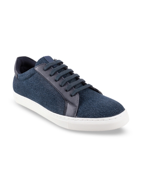 Mochi Men Blue Solid Sneakers
