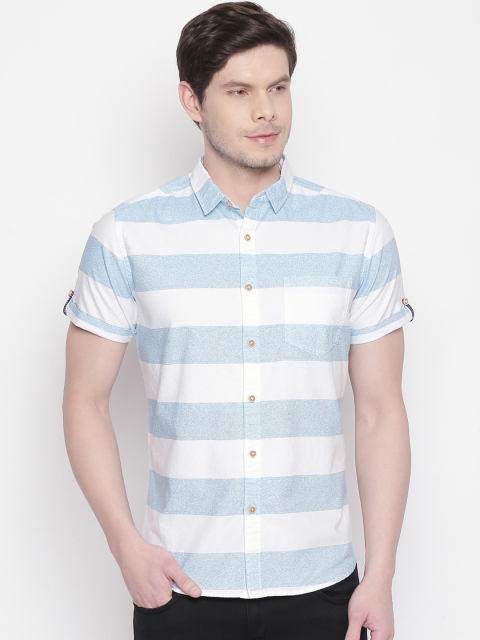 Urban Ranger by pantaloons Men Turquoise Blue & White Regular Fit Striped Casual Shirt
Urban Ranger by pantaloons Men Turquoise Blue & White Regular Fit Striped Casual Shirt