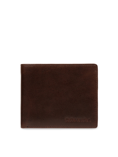 PURE LUXURIES LONDON Men Brown Solid Genuine Leather Elba Wallet