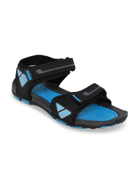 Lancer Men Black & Blue Comfort Sandals