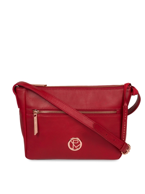 PURE LUXURIES LONDON Red Solid Genuine Leather Matisse Sling Bag