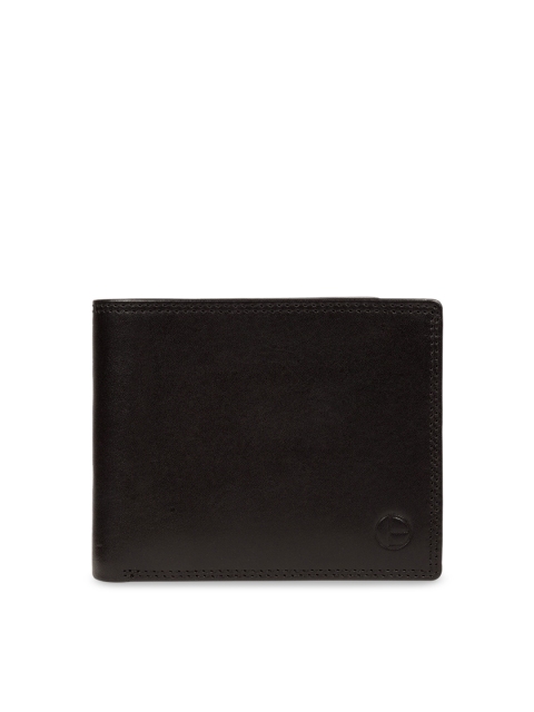 PURE LUXURIES LONDON Men Black Solid Genuine Leather Williams Wallet