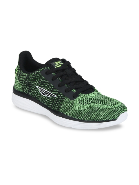 Red Tape Men Green & Black Textile Lightweight Running Shoes